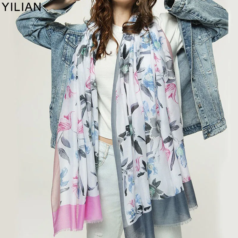 YILIAN Brand New Colourful Lily Floral Print Scarf with Silver Wire Women Spring&Summer Fashion Long Beach Scarves Shawls SC019
YILIAN Brand New Colourful Lily Floral Print Scarf with Silver Wire Women Spring&Summer Fashion Long Beach Scarves Shawls SC019