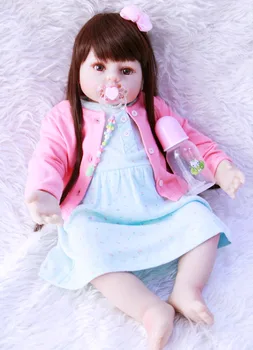 23"58cm Soft Silicone babies Reborn Dolls straight long hair princess collectible Bebe Alive Dolls Kids Playmate brinquedos
23"58cm Soft Silicone babies Reborn Dolls straight long hair princess collectible Bebe Alive Dolls Kids Playmate brinquedos