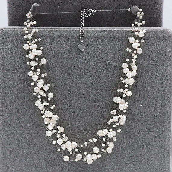 Handmade Floating Necklace,Illusion Necklace,Genuine Freshwater Pearl Adjustable Necklace,Bridesmaid Jewelry,Wedding Gift
Handmade Floating Necklace,Illusion Necklace,Genuine Freshwater Pearl Adjustable Necklace,Bridesmaid Jewelry,Wedding Gift