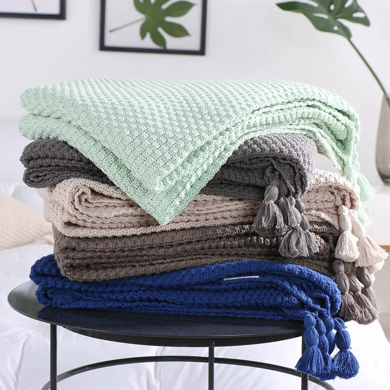100% Cotton Kintting Blankets 5 colors Throw Blanket on the Bed Sofa/Bed/Plane/Travel Plaids Bedding Set 130x170 cm
100% Cotton Kintting Blankets 5 colors Throw Blanket on the Bed Sofa/Bed/Plane/Travel Plaids Bedding Set 130x170 cm