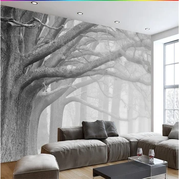 beibehang Custom wallpaper fresco photo vintage nostalgic modern black and white forest big tree art tv backdrop wallpaper
beibehang Custom wallpaper fresco photo vintage nostalgic modern black and white forest big tree art tv backdrop wallpaper