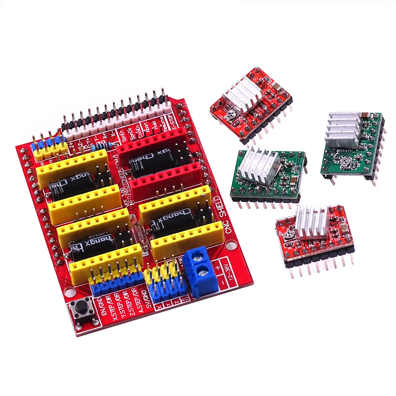 New Cnc Shield V3 Engraving Machine / 3D Printer / + 4pcs A4988 Driver Expansion Board
New Cnc Shield V3 Engraving Machine / 3D Printer / + 4pcs A4988 Driver Expansion Board