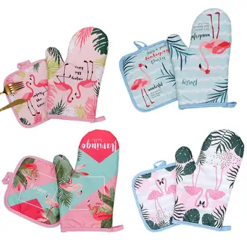 2pcs Flamingo Pattern Microwave Gloves Cotton And Linen Padded High Temperature Resistant Oven Gloves For Kitchen Cooking Tool
2pcs Flamingo Pattern Microwave Gloves Cotton And Linen Padded High Temperature Resistant Oven Gloves For Kitchen Cooking Tool
