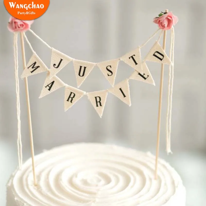 New White Just Married Wedding Small Banner Cake Topper Wedding Decoration Romantic Wedding Cake Decorating Party Supplies
New White Just Married Wedding Small Banner Cake Topper Wedding Decoration Romantic Wedding Cake Decorating Party Supplies