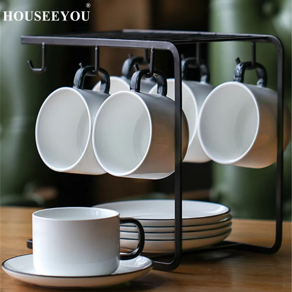 HOUSEEYOU Simple British Afternoon Coffee Cup Saucer Set Teacups with Spoon and Shelf Advanced Porcelain Valentine Tea Mug
HOUSEEYOU Simple British Afternoon Coffee Cup Saucer Set Teacups with Spoon and Shelf Advanced Porcelain Valentine Tea Mug