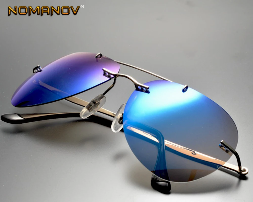 2018 Design GENUINE Brand B Titanium ICE BLUE MIRROR Rimless Polarized Sunglasses Gafas De Sol Briller Lunettes De Soleil 2018 Design GENUINE Brand B Titanium ICE BLUE MIRROR Rimless Polarized Sunglasses Gafas De Sol Briller Lunettes De Soleil