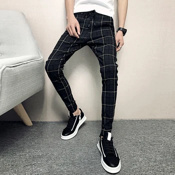 34 36 Pants Men Slim Fit British Plaid Mens Pants Fashion High Quality 2020 Summer Casual Young Man Hip Hop Trousers Male Sale
34 36 Pants Men Slim Fit British Plaid Mens Pants Fashion High Quality 2020 Summer Casual Young Man Hip Hop Trousers Male Sale