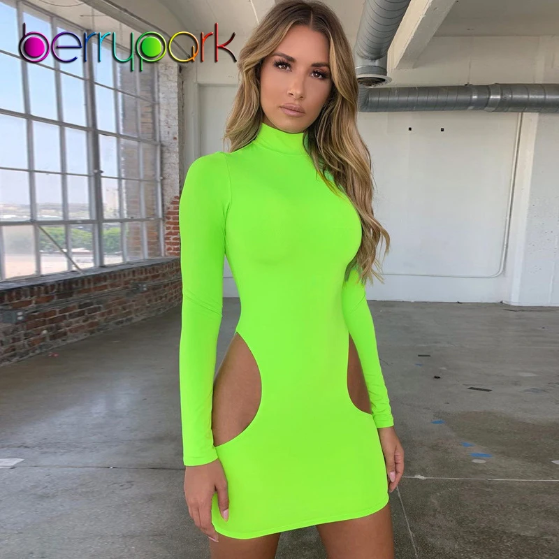 BerryPark Green/Orange Open Side Hollow Out Mini Dress Women 2019 Autumn Long Sleeve Turtleneck Sexy Bodycon Dress Drop Shipping
BerryPark Green/Orange Open Side Hollow Out Mini Dress Women 2019 Autumn Long Sleeve Turtleneck Sexy Bodycon Dress Drop Shipping