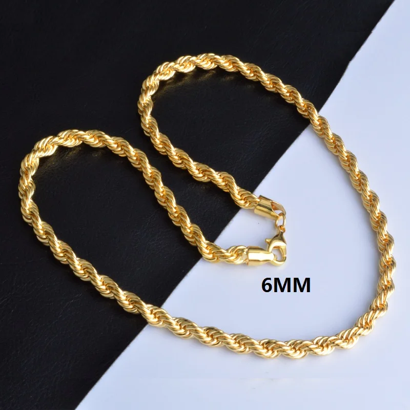 Men's Accessories Hiphop Rope Chain 6MM Wide Chain Necklace for Cool Men Boys Party Clothing Jewelry
Men's Accessories Hiphop Rope Chain 6MM Wide Chain Necklace for Cool Men Boys Party Clothing Jewelry