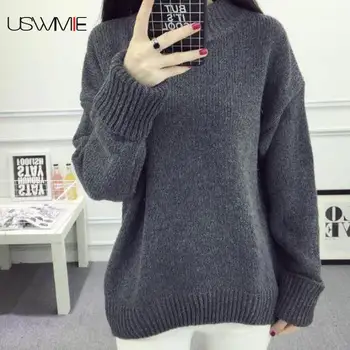 Winter Pullover High Collar Thicker Bottom Lantern Sleeve Plus Size Leisure Comfort Knitted Solid Color Women Sweater USWMIE
Winter Pullover High Collar Thicker Bottom Lantern Sleeve Plus Size Leisure Comfort Knitted Solid Color Women Sweater USWMIE