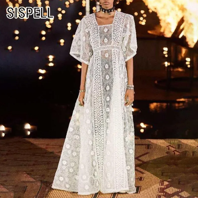 SISPELL Vintage A Line Perspective Female Dress Square Collar Half Sleeve High Waist Slim Perspective Women Dresses Fashion New
SISPELL Vintage A Line Perspective Female Dress Square Collar Half Sleeve High Waist Slim Perspective Women Dresses Fashion New