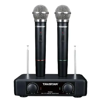 Takstar TS-2200 Dual Handheld VHF Wireless Microphone System use for Public speech, karaoke
Takstar TS-2200 Dual Handheld VHF Wireless Microphone System use for Public speech, karaoke