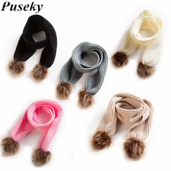 Puseky Kid Baby Double Pom Pom Ball Fur Decor Winter Warm Knitted Crochet Necke Scarf Muffler Solid Color Soft Neckwear Scarves
Puseky Kid Baby Double Pom Pom Ball Fur Decor Winter Warm Knitted Crochet Necke Scarf Muffler Solid Color Soft Neckwear Scarves