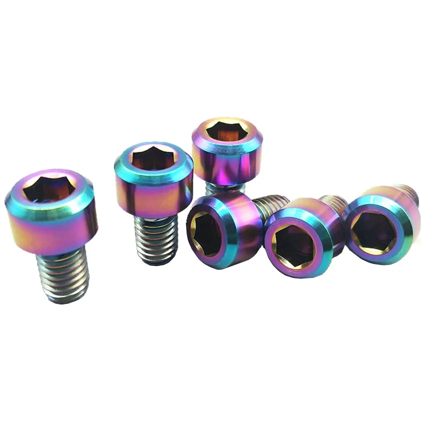 Titanium Bolt for V Brake Wire Screw M6 x10mm Ti Bolts Column Hexagon Socket Head Gold Color Titanium Screws Ti Fastener 4/6pcs
Titanium Bolt for V Brake Wire Screw M6 x10mm Ti Bolts Column Hexagon Socket Head Gold Color Titanium Screws Ti Fastener 4/6pcs