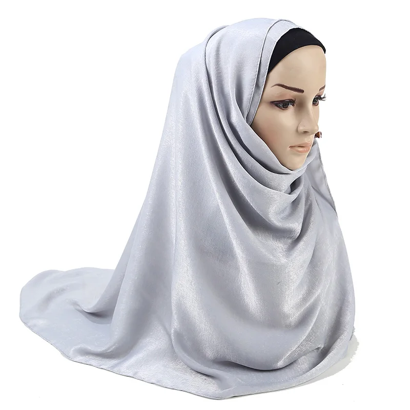 HTB1qFXmXEzrK1RjSspmq6AOdFXak Beautiful Satin Plain Hijab Muslim Female HTB1qFXmXEzrK1RjSspmq6AOdFXak