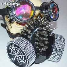 Holographic Rave Halloween Streampunk Burning Man Spike Rhinestone Costume Cyber Goth Masquerade Gas Mask Goggles Cosplay Outfit
Holographic Rave Halloween Streampunk Burning Man Spike Rhinestone Costume Cyber Goth Masquerade Gas Mask Goggles Cosplay Outfit