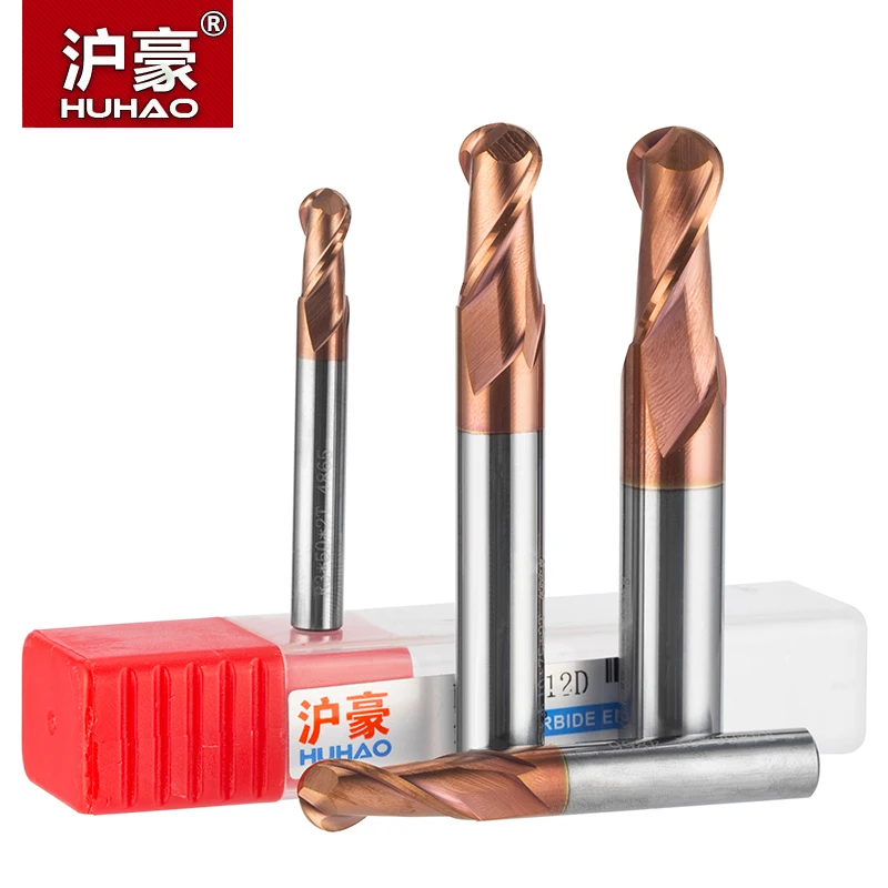 HUHAO 1pc HRC50 Tapered Ball Nose End Mill Tungsten Coated Ball Head Cutter Tungsten Steel R0.5-R6mm CNC Engraving Bit
HUHAO 1pc HRC50 Tapered Ball Nose End Mill Tungsten Coated Ball Head Cutter Tungsten Steel R0.5-R6mm CNC Engraving Bit
