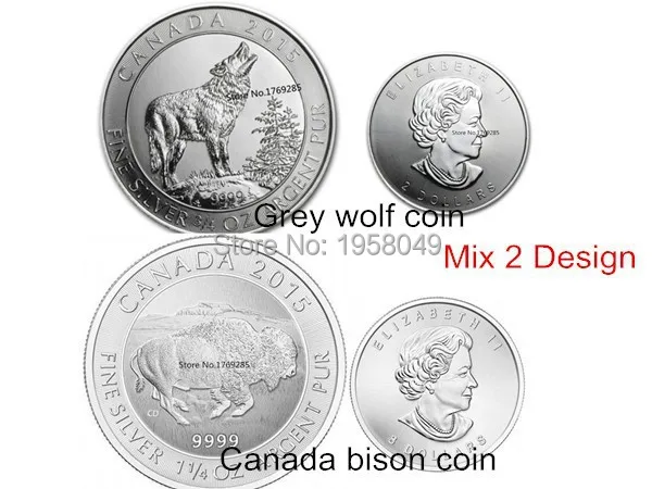 mix 2 design,999 fine silver plated canadian grey wolf coin,canadian bison coin,2pcs/lot Free shipping Sample order
mix 2 design,999 fine silver plated canadian grey wolf coin,canadian bison coin,2pcs/lot Free shipping Sample order