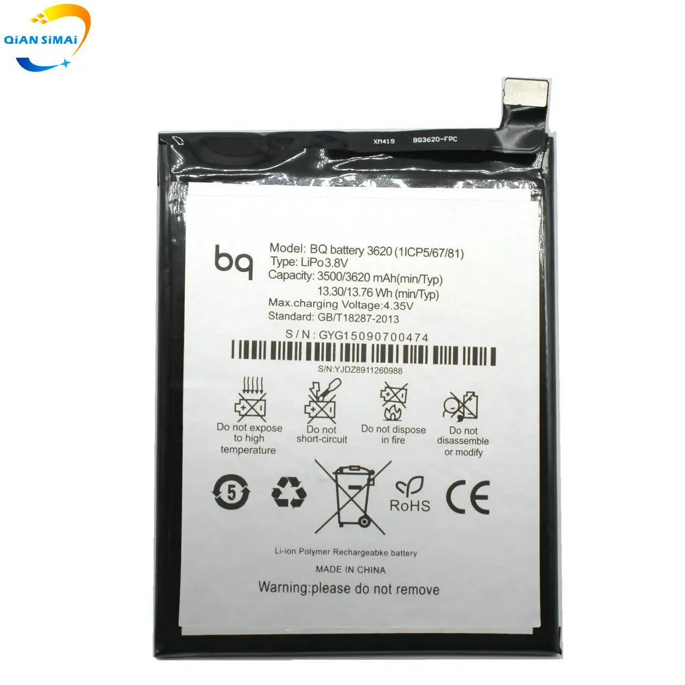 New For BQ Aquaris M5.5 Battery 3620mAh Batterie Bateria High Quality +Tracking Code
New For BQ Aquaris M5.5 Battery 3620mAh Batterie Bateria High Quality +Tracking Code