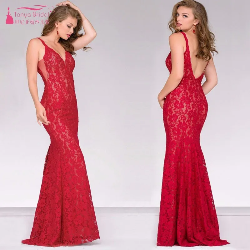 TANYA BRIDAL 2019 Simple Long Cheap Lace Spaghetti Strap Prom Dresses V-Neck Backless Floor-Length Sexy Mermaid Women Gown JQ465
TANYA BRIDAL 2019 Simple Long Cheap Lace Spaghetti Strap Prom Dresses V-Neck Backless Floor-Length Sexy Mermaid Women Gown JQ465