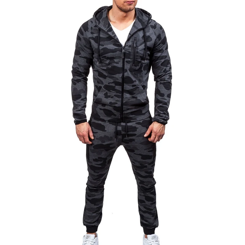Camouflage Tracksuit Men Jackets Sets Zipper Sportswear Set Male Tracksuit Hooded Sweatshirt Pants 2 Pieces Sets Sweatsuit
Camouflage Tracksuit Men Jackets Sets Zipper Sportswear Set Male Tracksuit Hooded Sweatshirt Pants 2 Pieces Sets Sweatsuit