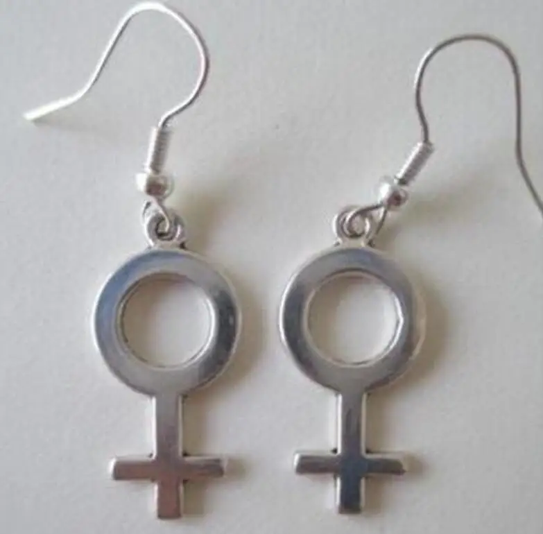 Female Symbol Vintage Silver Dangly Earring Feminist Symbol Charm Hook Drape Earring DIY Fashion Women Jewelry Gifts
Female Symbol Vintage Silver Dangly Earring Feminist Symbol Charm Hook Drape Earring DIY Fashion Women Jewelry Gifts
