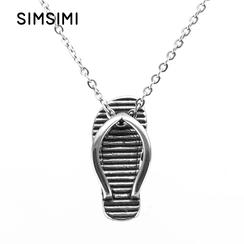 Simsimi Women slipper female Necklace flip flops pendant Stainless steel necklace choker high quality wholesale
Simsimi Women slipper female Necklace flip flops pendant Stainless steel necklace choker high quality wholesale