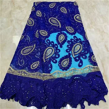 High Quality Royal Blue African Lace Fabric Cord Embroidery Lace For Nigerian Party Dress Water Soluble Guipure Lace Fabric
High Quality Royal Blue African Lace Fabric Cord Embroidery Lace For Nigerian Party Dress Water Soluble Guipure Lace Fabric