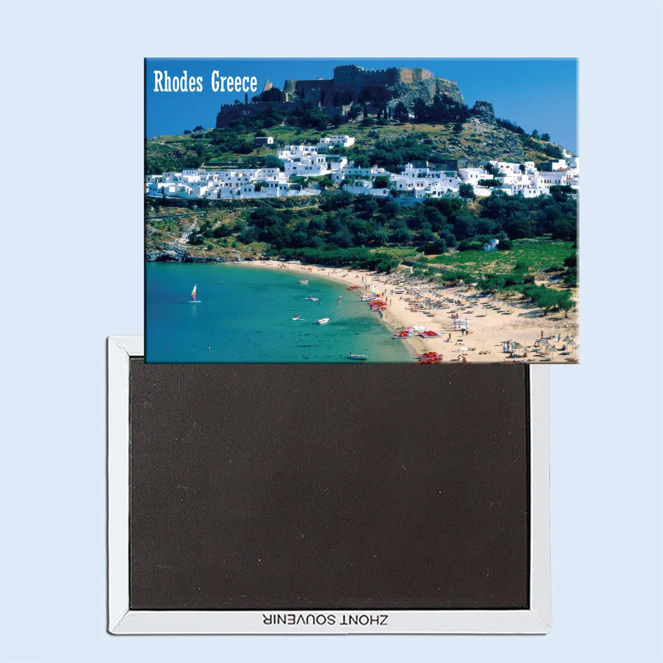 

Travel Refrigerator Magnets 78*54mm,Lindos, Rhodes, Greece Travel Rigid Fridge Magnets 24959