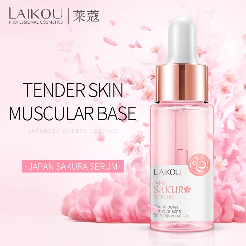 LAIKOU Sakura Face Serum Japan Skin Care Shrink Pores Remove Acne Liquid Moisturizing Face Essence Brighten Skin Serum 15ML
LAIKOU Sakura Face Serum Japan Skin Care Shrink Pores Remove Acne Liquid Moisturizing Face Essence Brighten Skin Serum 15ML