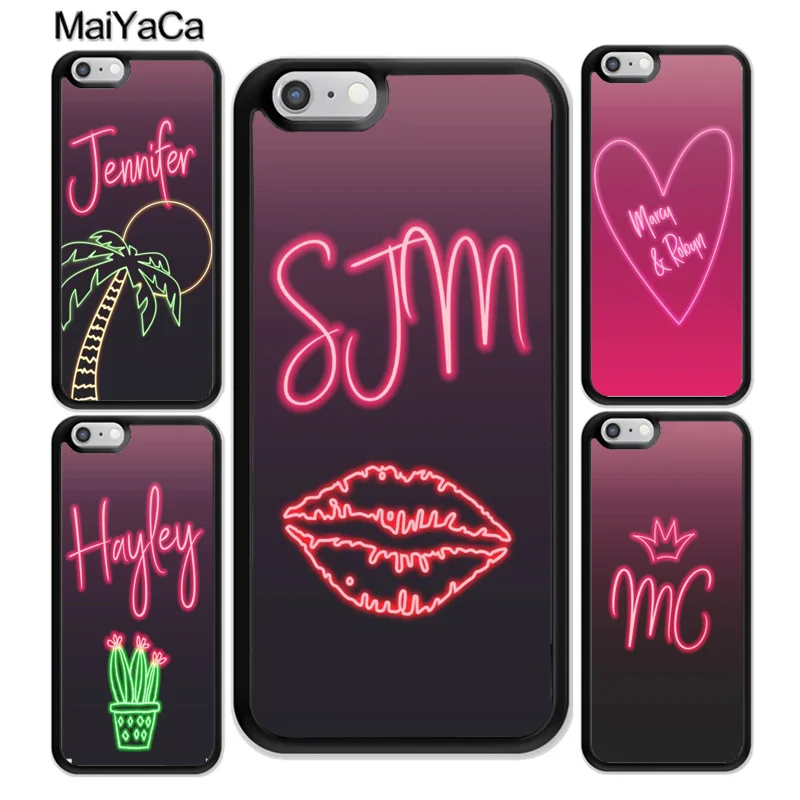 MaiYaCa PERSONALISED NEON GLOW CUSTOM NAME INITIALS Soft Back Case Cover For iPhone 6 6S 7 8 Plus X XR XS MAX 5S SE phone bag
MaiYaCa PERSONALISED NEON GLOW CUSTOM NAME INITIALS Soft Back Case Cover For iPhone 6 6S 7 8 Plus X XR XS MAX 5S SE phone bag