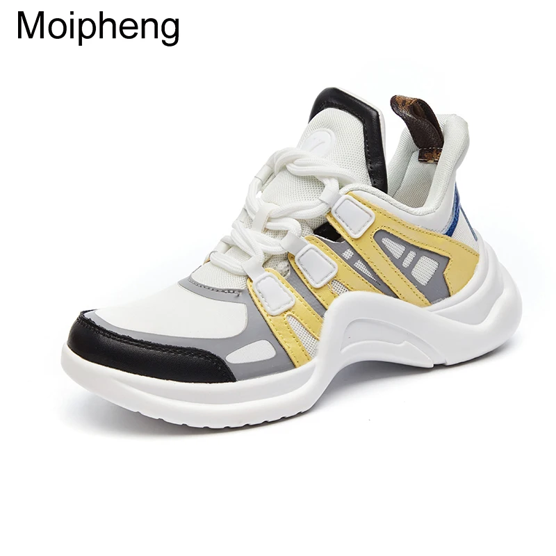 Moipheng 2019 Women Chunky Sneakers Breathable Mesh Casual Female Fashion Sneaker Lace Up New Leisure Vulcanize Shoe Platform
Moipheng 2019 Women Chunky Sneakers Breathable Mesh Casual Female Fashion Sneaker Lace Up New Leisure Vulcanize Shoe Platform