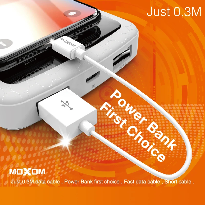 MOXOM Micro USB Cable Lighting Cable For iPhone X 6 7 8 Plus Charger Cables Type C Cable Hi-Tensile Data Transfer Cabo 0.3m
MOXOM Micro USB Cable Lighting Cable For iPhone X 6 7 8 Plus Charger Cables Type C Cable Hi-Tensile Data Transfer Cabo 0.3m