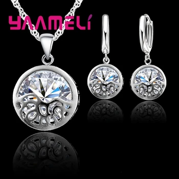 New Arrivals 925 Sterling Silver Crystal Jewelry Sets For Wedding Accessory Elegant Women Pendant Necklaces Earring Sets
New Arrivals 925 Sterling Silver Crystal Jewelry Sets For Wedding Accessory Elegant Women Pendant Necklaces Earring Sets