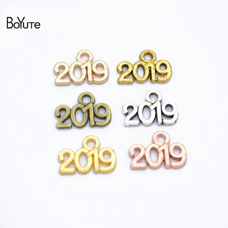 BoYuTe (100 PiecesLot) Metal Alloy 149MM 2019 2020 Year Souvenir Charms Pendant Diy Jewelry Accessories Wholesale 6 Colors (7)