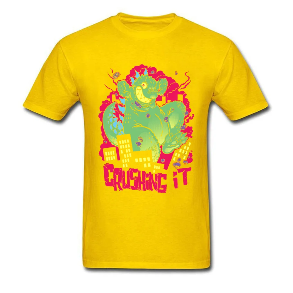 crushing it 11167 100% Cotton Tees for Men Printing T-shirts Customized Cheap Round Collar Tee Shirts Short Sleeve crushing it 11167 yellow