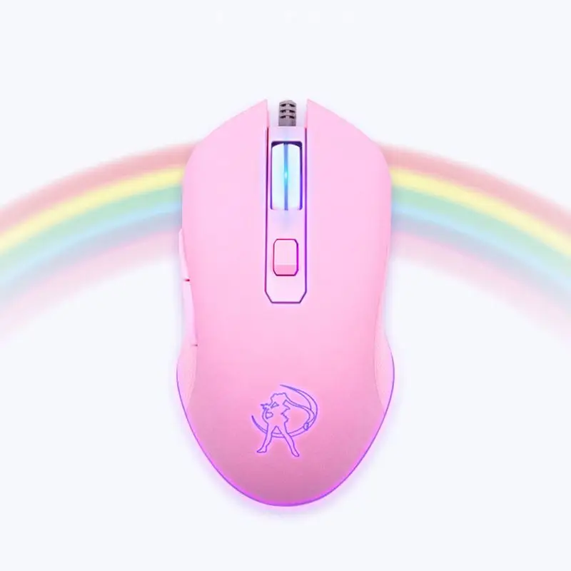 

Gaming Mouse Silent Click 7 Colors LED Light Optical Game Mice Ergonomic USB with 3200 DPI for PC Computer Laptop Desktop Mac