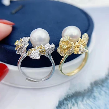Flower 925 Sterling Silver Adjustable Ring Settings Findings Mountings Parts for Oyster Pearl Corals Jade Beads Stones
Flower 925 Sterling Silver Adjustable Ring Settings Findings Mountings Parts for Oyster Pearl Corals Jade Beads Stones