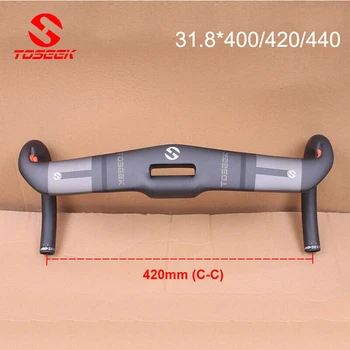 TOSEEK 31.8 Carbon Handlebar Road Bike Integrated Handlebar Racing Bicycle Carbon Fiber Drop Bike Bar Super Light 400/420/440mm
TOSEEK 31.8 Carbon Handlebar Road Bike Integrated Handlebar Racing Bicycle Carbon Fiber Drop Bike Bar Super Light 400/420/440mm