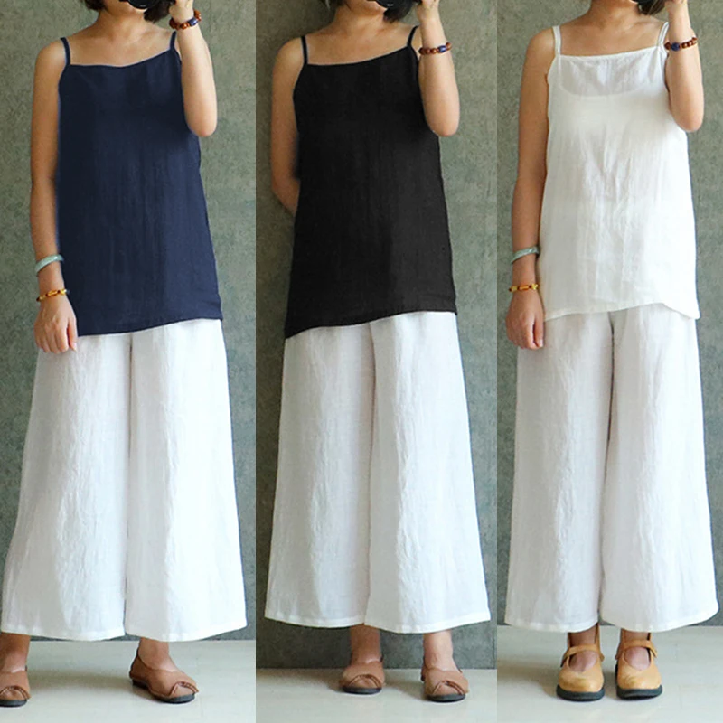 Celmia Women Summer Tank top 2019 Casual Cotton Linen Camisoles Womens Tops Sleeveless T-shirt Spaghetti Strap Vest Female
Celmia Women Summer Tank top 2019 Casual Cotton Linen Camisoles Womens Tops Sleeveless T-shirt Spaghetti Strap Vest Female