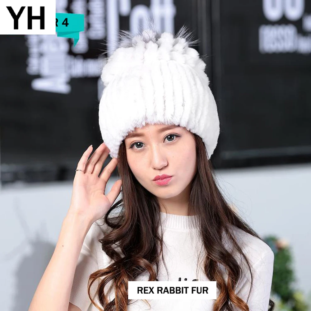New Fashion Women Genuine Rex Rabbit Fur Hat Winter Warm Rex Rabbit Fur Cap Striped Head Top Flower Fox Fur Real Fur Knitted Cap
New Fashion Women Genuine Rex Rabbit Fur Hat Winter Warm Rex Rabbit Fur Cap Striped Head Top Flower Fox Fur Real Fur Knitted Cap