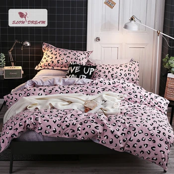 SlowDream Leopard Pink Bedding Set Pillowcase Duvet Cover Bed Linens Flat Sheet For Adult Child Decor Home Textiles Bedclothes
SlowDream Leopard Pink Bedding Set Pillowcase Duvet Cover Bed Linens Flat Sheet For Adult Child Decor Home Textiles Bedclothes