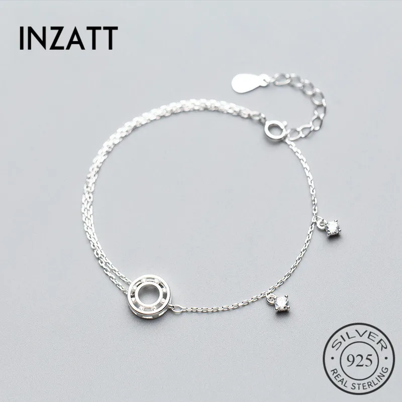 INZAT Double chain Zircon Pendant Hollow Round Bracelet Real 925 Sterling Silver For Women Wedding Fashionable Jewelry Gift
INZAT Double chain Zircon Pendant Hollow Round Bracelet Real 925 Sterling Silver For Women Wedding Fashionable Jewelry Gift