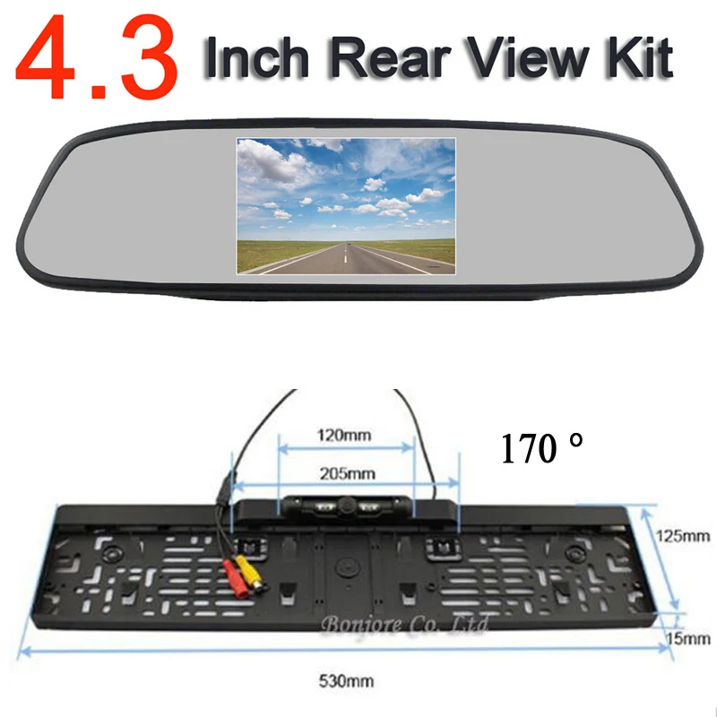 YeHeng store HD 4.3"Color Car Monitor mirror parking & car ccd rear view camera eu license plate Waterproof Camera 4 LED
YeHeng store HD 4.3"Color Car Monitor mirror parking & car ccd rear view camera eu license plate Waterproof Camera 4 LED