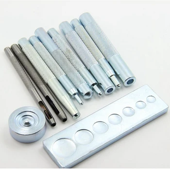 11PCS/set Metal Leather Tool Leather Hole Punches Snap Fastener Installation Kit Rivet Setter Base Set for DIY Leathercraft
11PCS/set Metal Leather Tool Leather Hole Punches Snap Fastener Installation Kit Rivet Setter Base Set for DIY Leathercraft