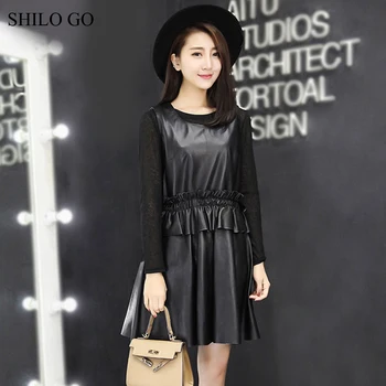 SHILO GO Leather Dress Womens Autumn Fashion sheepskin genuine leather Dress O Neck sleeveless black A Line pleated dress
SHILO GO Leather Dress Womens Autumn Fashion sheepskin genuine leather Dress O Neck sleeveless black A Line pleated dress