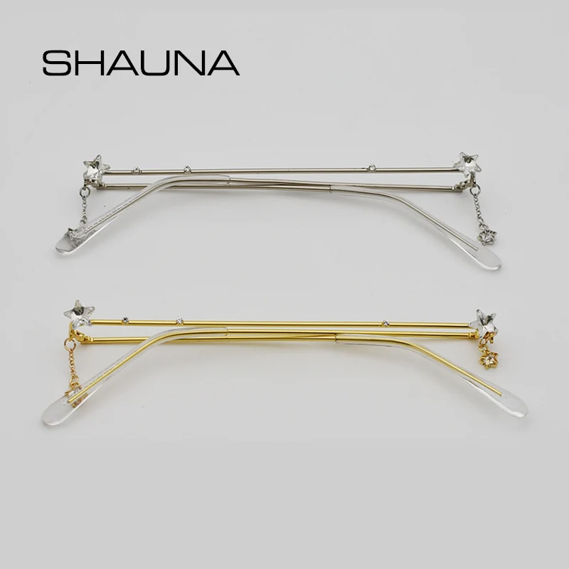 SHAUNA Ins Popular Fashion Star Crystal Pendant No Lens Flat Decorative Glasses Frame with Chain
SHAUNA Ins Popular Fashion Star Crystal Pendant No Lens Flat Decorative Glasses Frame with Chain