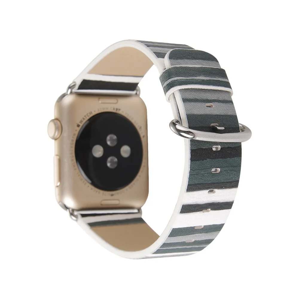 Fashion Colorful Stripes Style Band For Apple Watch 38mm 42mm Genuine Leather Watchband For iwatch 1 2 3 Strap Bracelet Belt
Fashion Colorful Stripes Style Band For Apple Watch 38mm 42mm Genuine Leather Watchband For iwatch 1 2 3 Strap Bracelet Belt