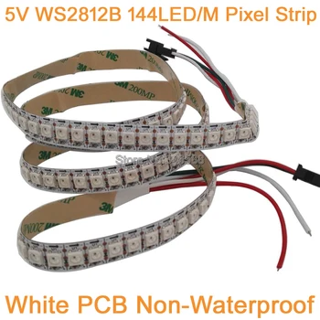 1m 5V WS2812B 144LED/M Dream Color RGB Pixel LED Strip,Built-in WS2811 IC Individually Addressable IP20 NON-Waterproof White PCB
1m 5V WS2812B 144LED/M Dream Color RGB Pixel LED Strip,Built-in WS2811 IC Individually Addressable IP20 NON-Waterproof White PCB