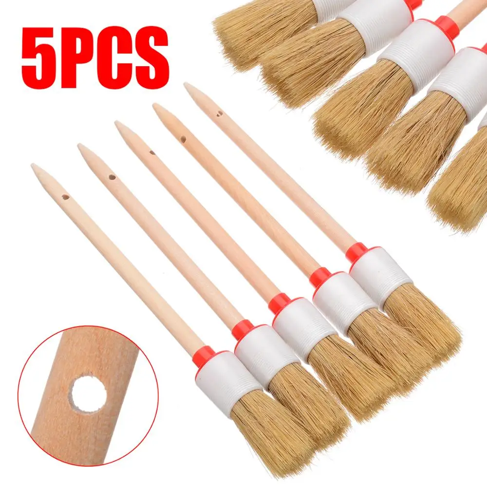 5Pcs Car Detailing Brush Cleaning Wash Brush Natural Boar Hair Detail Brush Set Soft Multi-functional on Car Washer Tool
5Pcs Car Detailing Brush Cleaning Wash Brush Natural Boar Hair Detail Brush Set Soft Multi-functional on Car Washer Tool